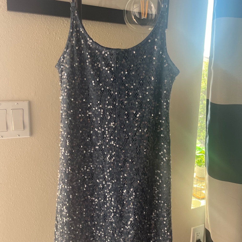 Elegant and Fun Blue Sequin Dress